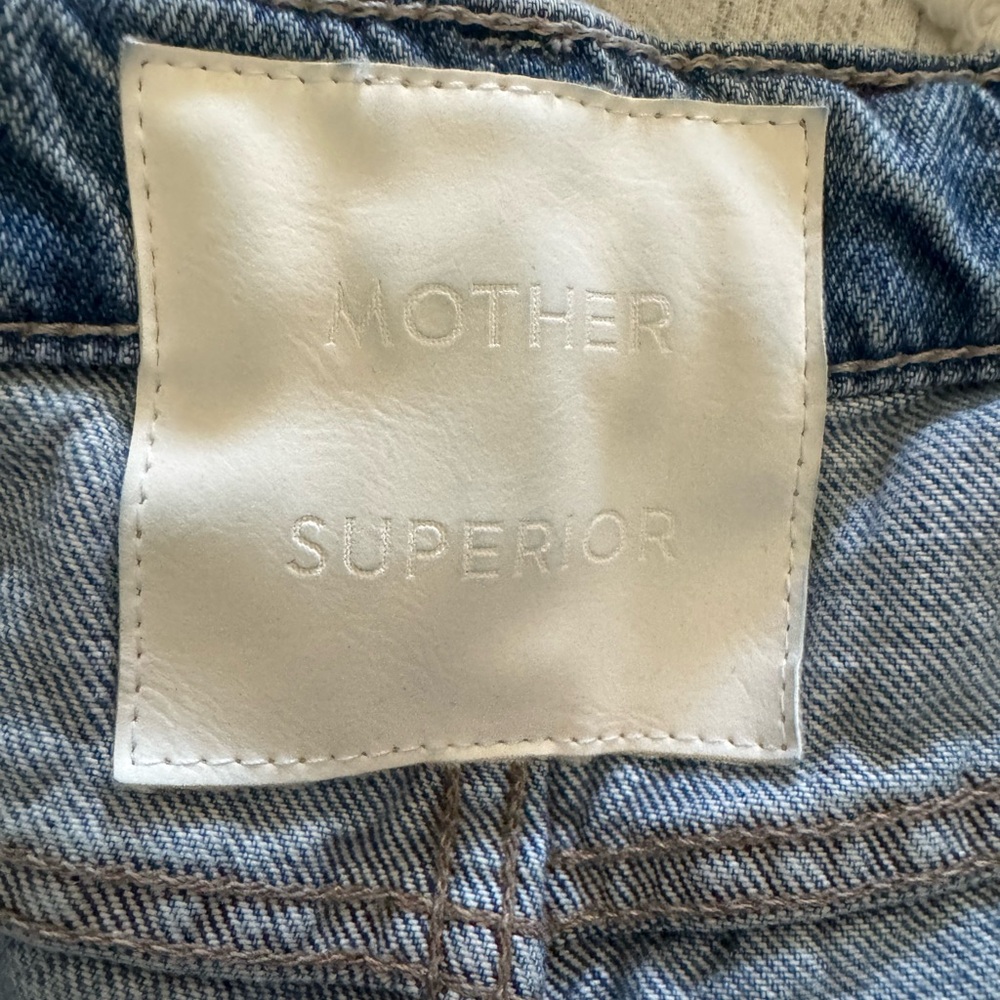 MOTHER Jeans The Dodger Skimp High Waist Cuffed Hem Wide Leg Jeans Size 32 - Picture 4 of 8